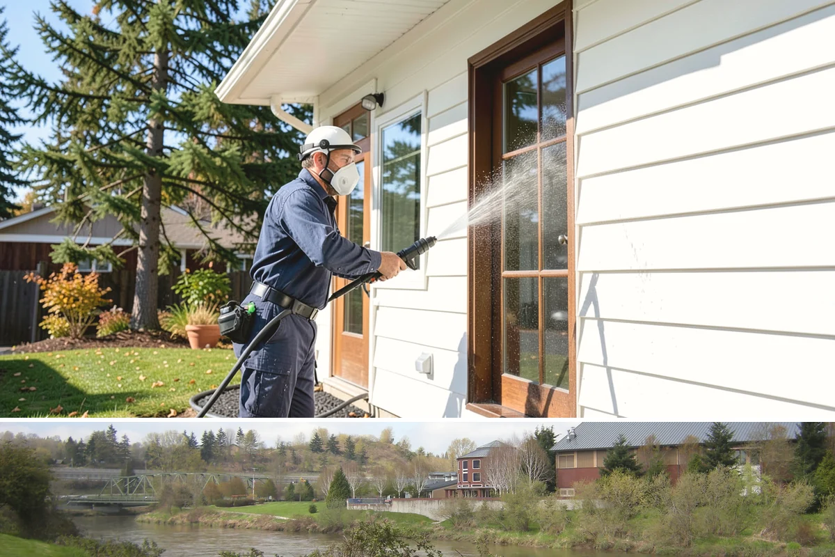 Decorative Rock Cleaning in Tukwila, King County, WA - Decorative rock is best cleaned in spring to clear winter debris and again in fall after leaf drop.