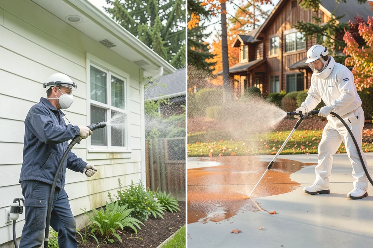Decorative Rock Cleaning in University Place, Pierce County, WA - Clear leaves and large debris from the bed