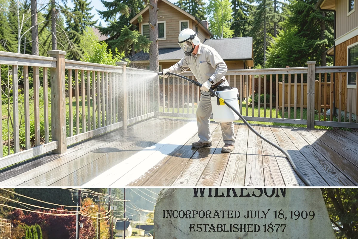 Decorative Rock Cleaning in Wilkeson, Pierce County, WA - Decorative rock is best cleaned in spring to clear winter debris and again in fall after leaf drop.