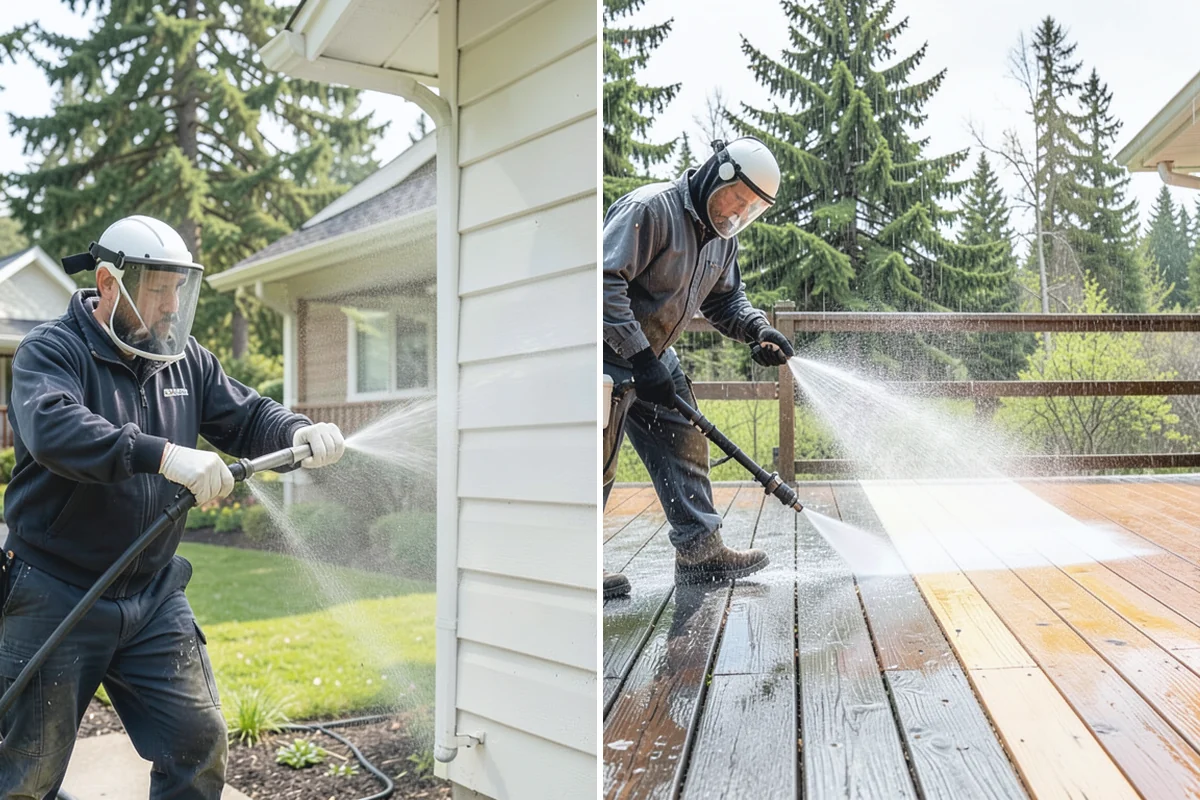 Decorative Rock Cleaning in Woodinville, King County, WA - Clear leaves and large debris from the bed
