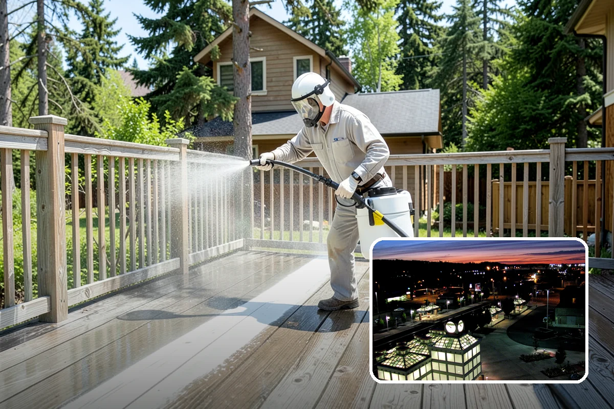 Downspout Cleaning in Auburn, King County, WA - Clears interior clogs of packed needles and grit