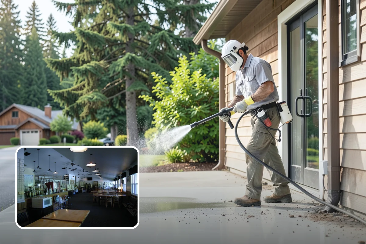 Downspout Cleaning in Black Diamond, King County, WA - Clears interior clogs of packed needles and grit