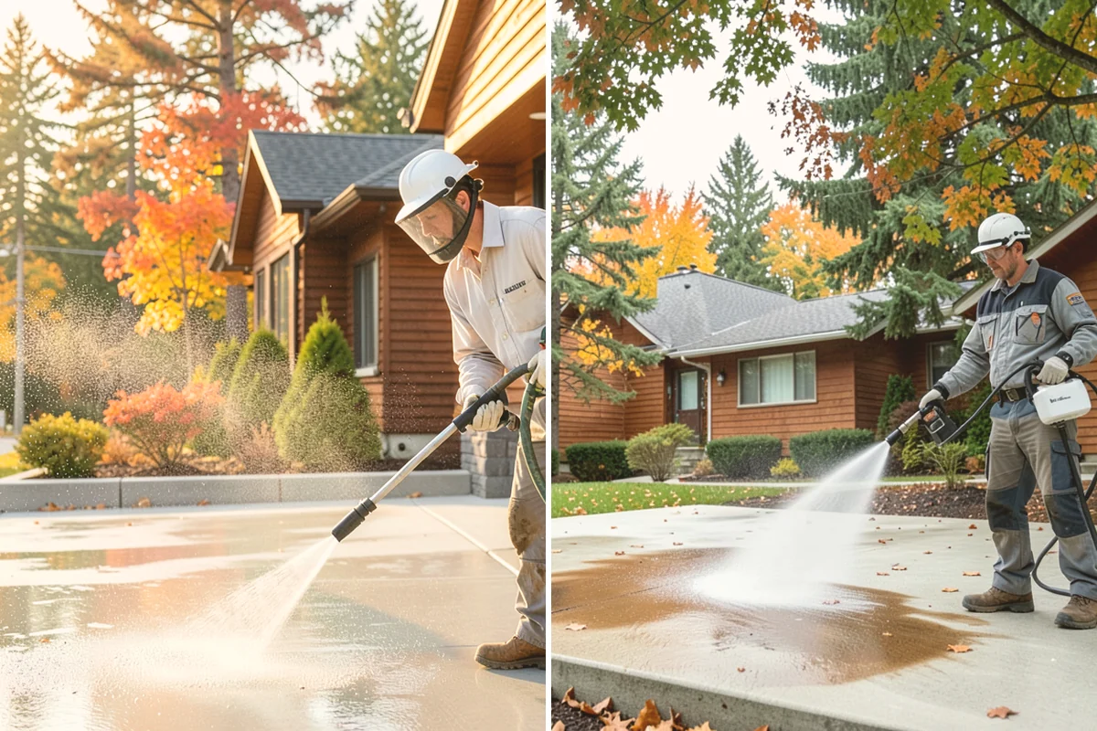 Downspout Cleaning in Bothell, King County, WA - Inspect each downspout for interior blockages