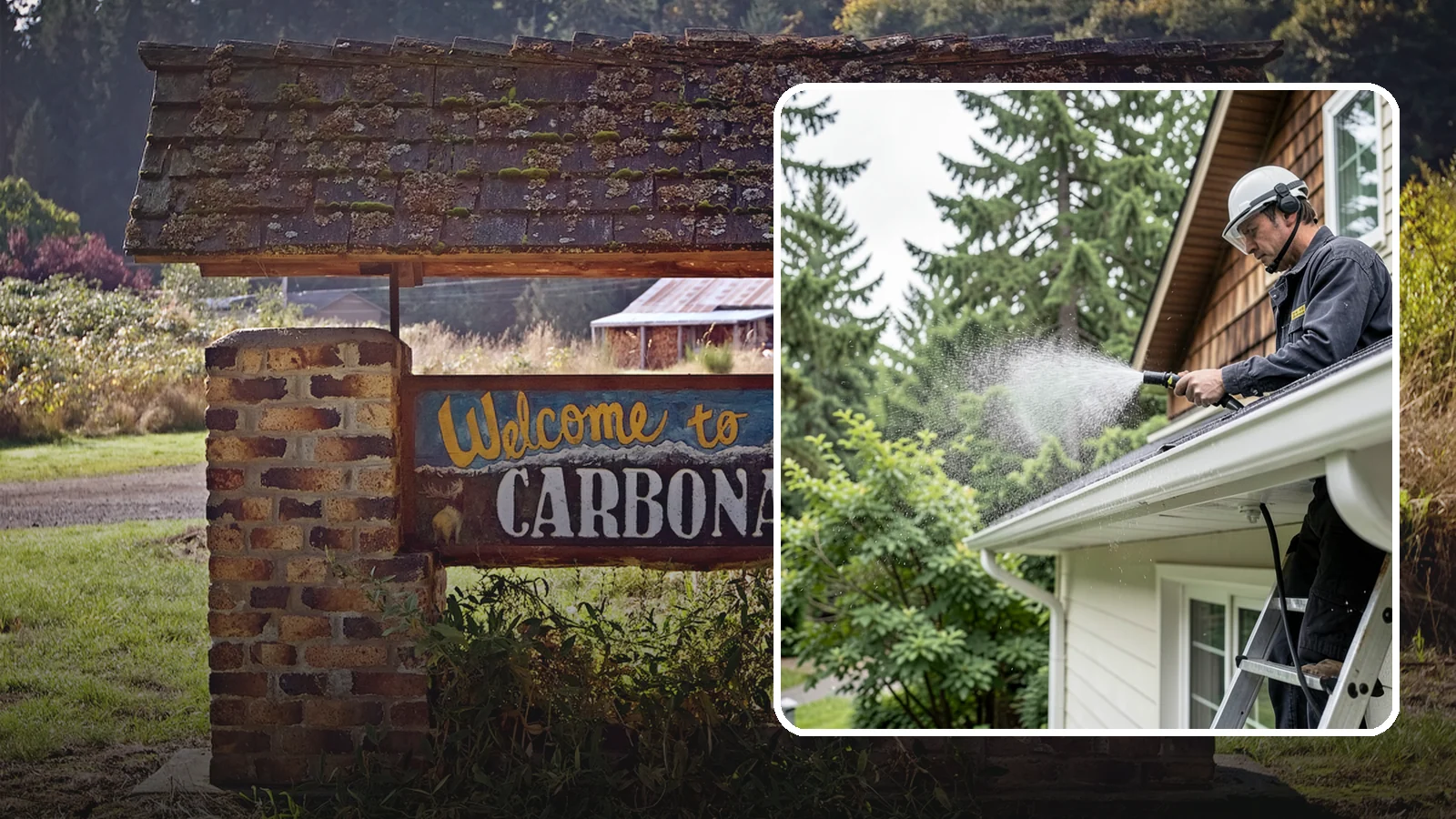 Downspout Cleaning in Carbonado, Pierce County, WA - Cleaning of downspout exteriors and interiors so the channels that carry our heavy rain stay clear and presentable.