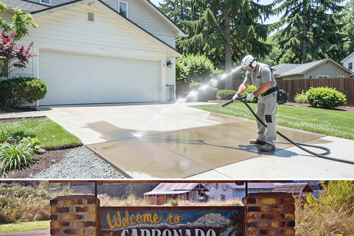 Downspout Cleaning in Carbonado, Pierce County, WA - Clean downspouts in fall after leaf drop so they carry winter's heavy rain without backing up.