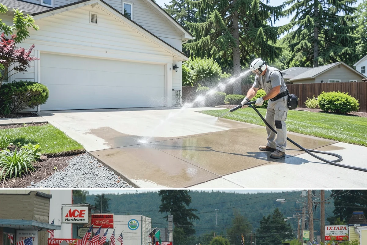 Downspout Cleaning in Carnation, King County, WA - Clean downspouts in fall after leaf drop so they carry winter's heavy rain without backing up.