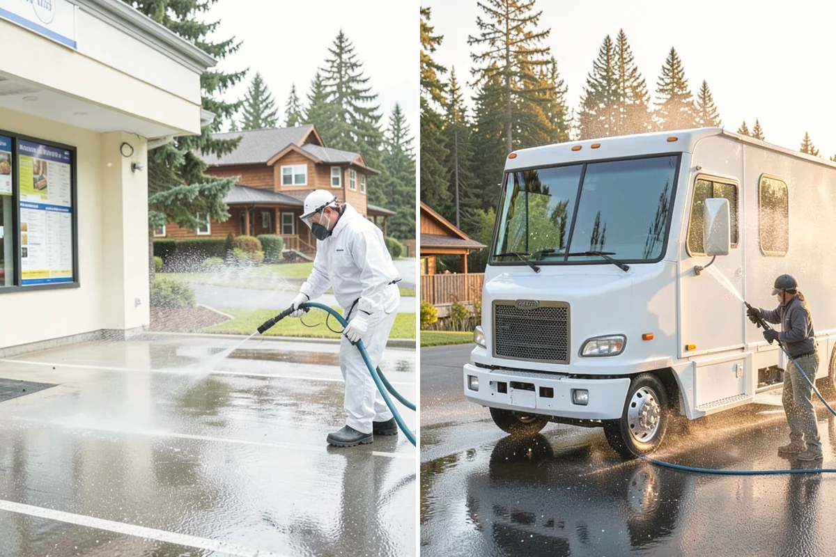 Downspout Cleaning in Covington, King County, WA - Inspect each downspout for interior blockages