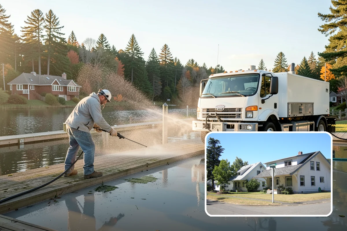 Downspout Cleaning in DuPont, Pierce County, WA - Clears interior clogs of packed needles and grit