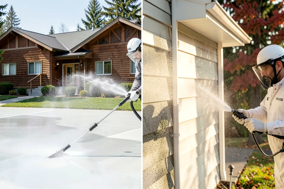 Downspout Cleaning in Enumclaw, King County, WA - Inspect each downspout for interior blockages