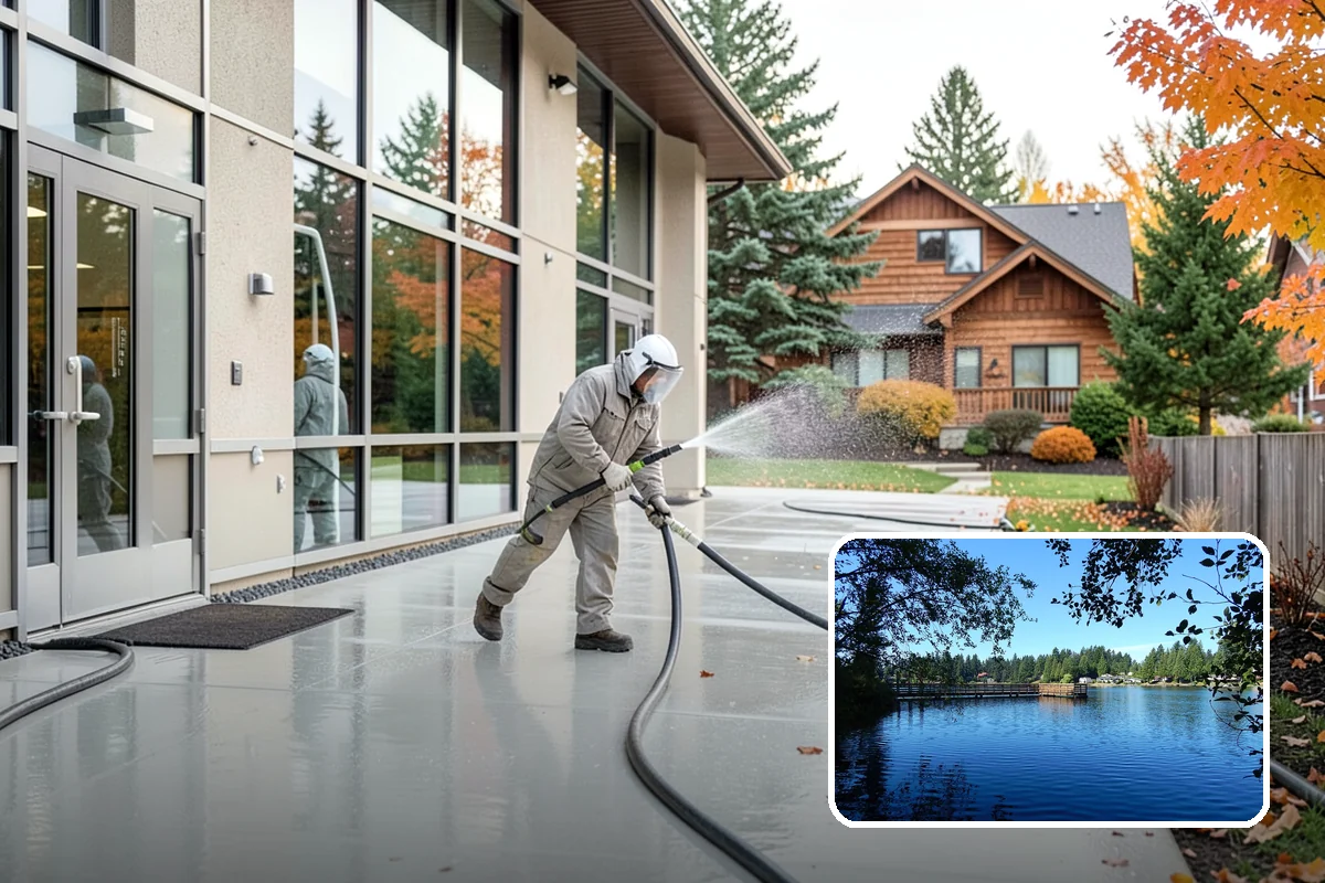 Downspout Cleaning in Federal Way, King County, WA - Clears interior clogs of packed needles and grit