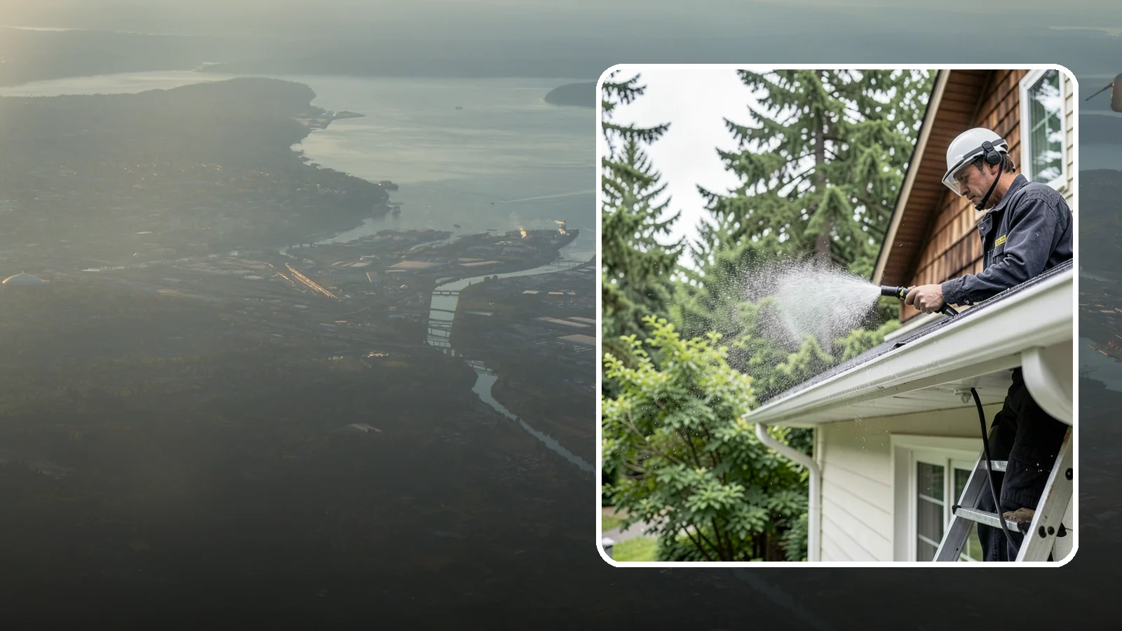 Downspout Cleaning in Fife, Pierce County, WA - Cleaning of downspout exteriors and interiors so the channels that carry our heavy rain stay clear and presentable.