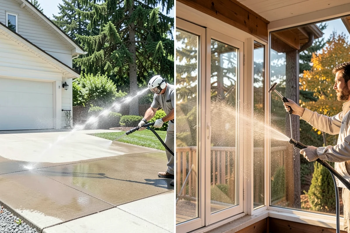 Downspout Cleaning in Gig Harbor, Pierce County, WA - Inspect each downspout for interior blockages