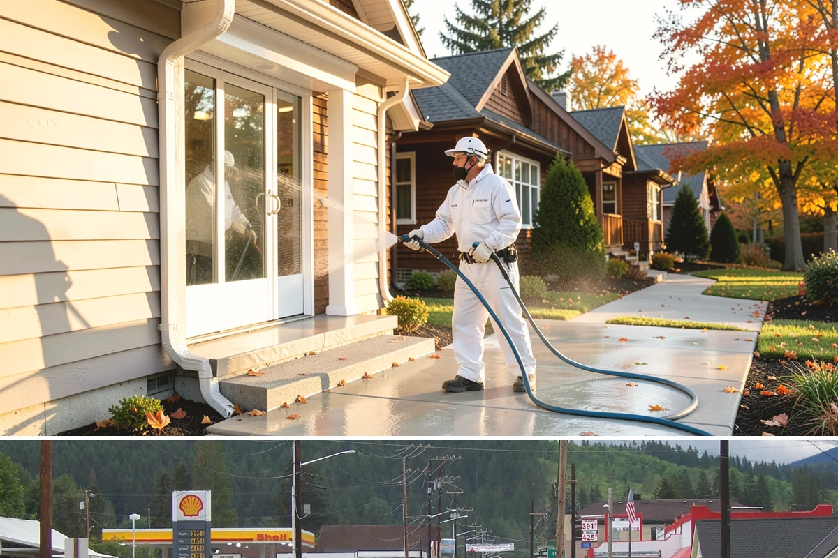Downspout Cleaning in Granite Falls, Snohomish County, WA - Clean downspouts in fall after leaf drop so they carry winter's heavy rain without backing up.