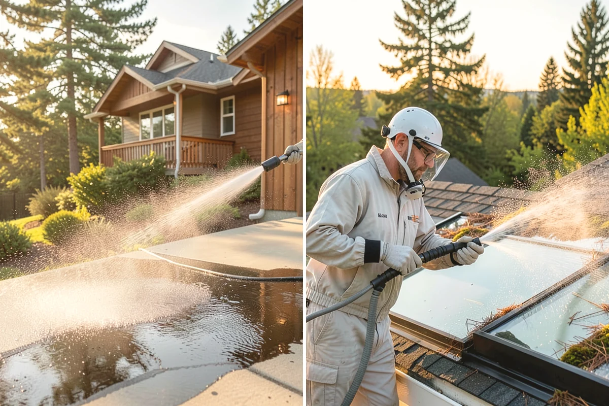 Downspout Cleaning in Issaquah, King County, WA - Inspect each downspout for interior blockages