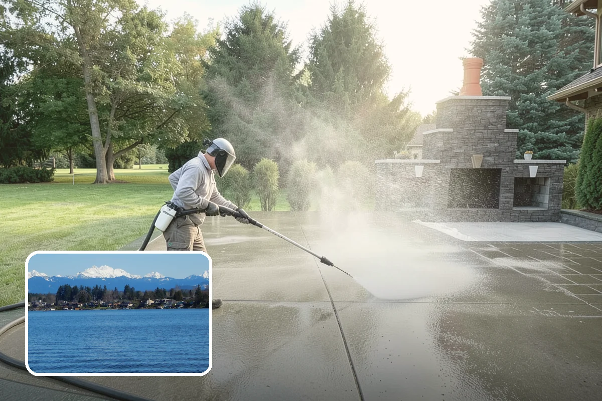 Downspout Cleaning in Lake Stevens, Snohomish County, WA - Clears interior clogs of packed needles and grit