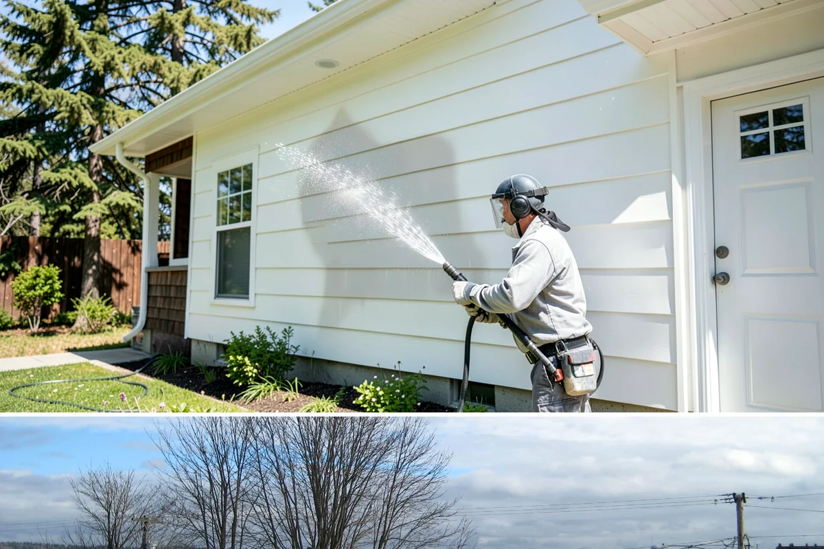 Downspout Cleaning in Langley, Island County, WA - Clean downspouts in fall after leaf drop so they carry winter's heavy rain without backing up.