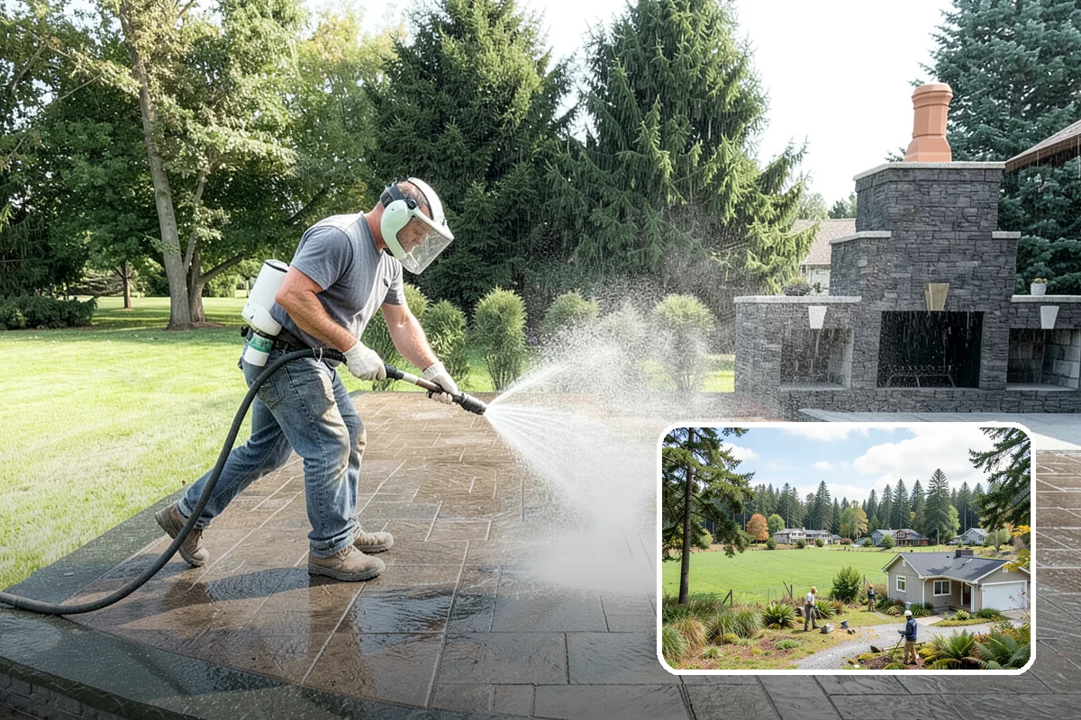 Downspout Cleaning in Lyman, Skagit County, WA - Clears interior clogs of packed needles and grit