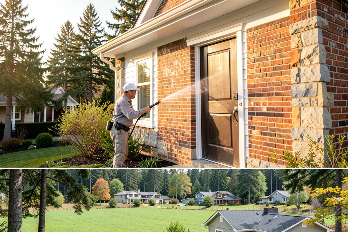 Downspout Cleaning in Lyman, Skagit County, WA - Clean downspouts in fall after leaf drop so they carry winter's heavy rain without backing up.