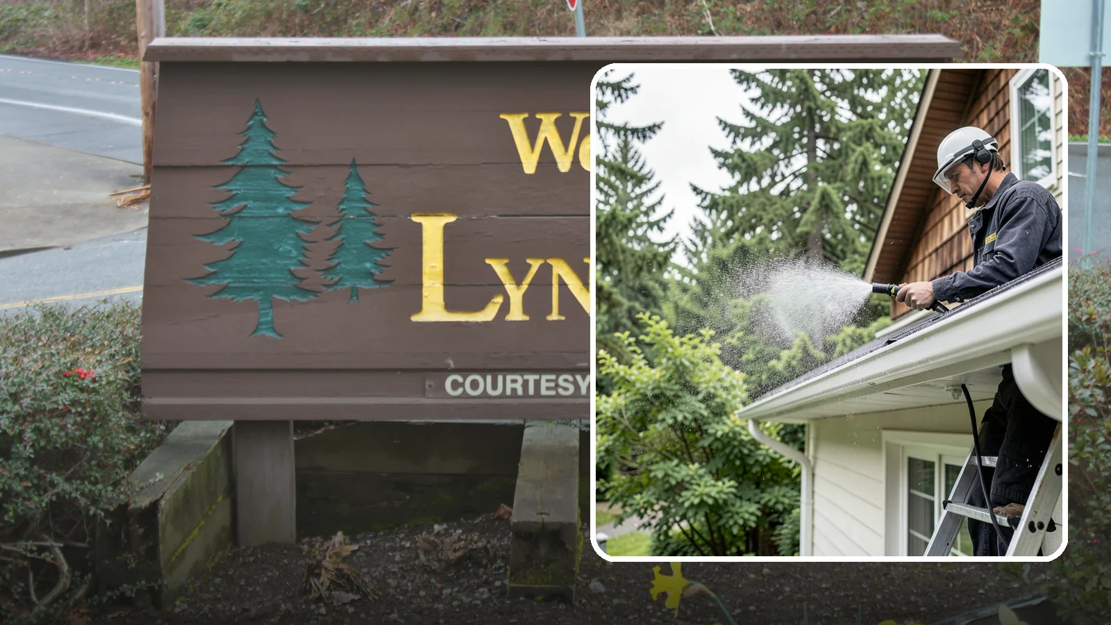 Downspout Cleaning in Lynnwood, Snohomish County, WA - Cleaning of downspout exteriors and interiors so the channels that carry our heavy rain stay clear and presentable.