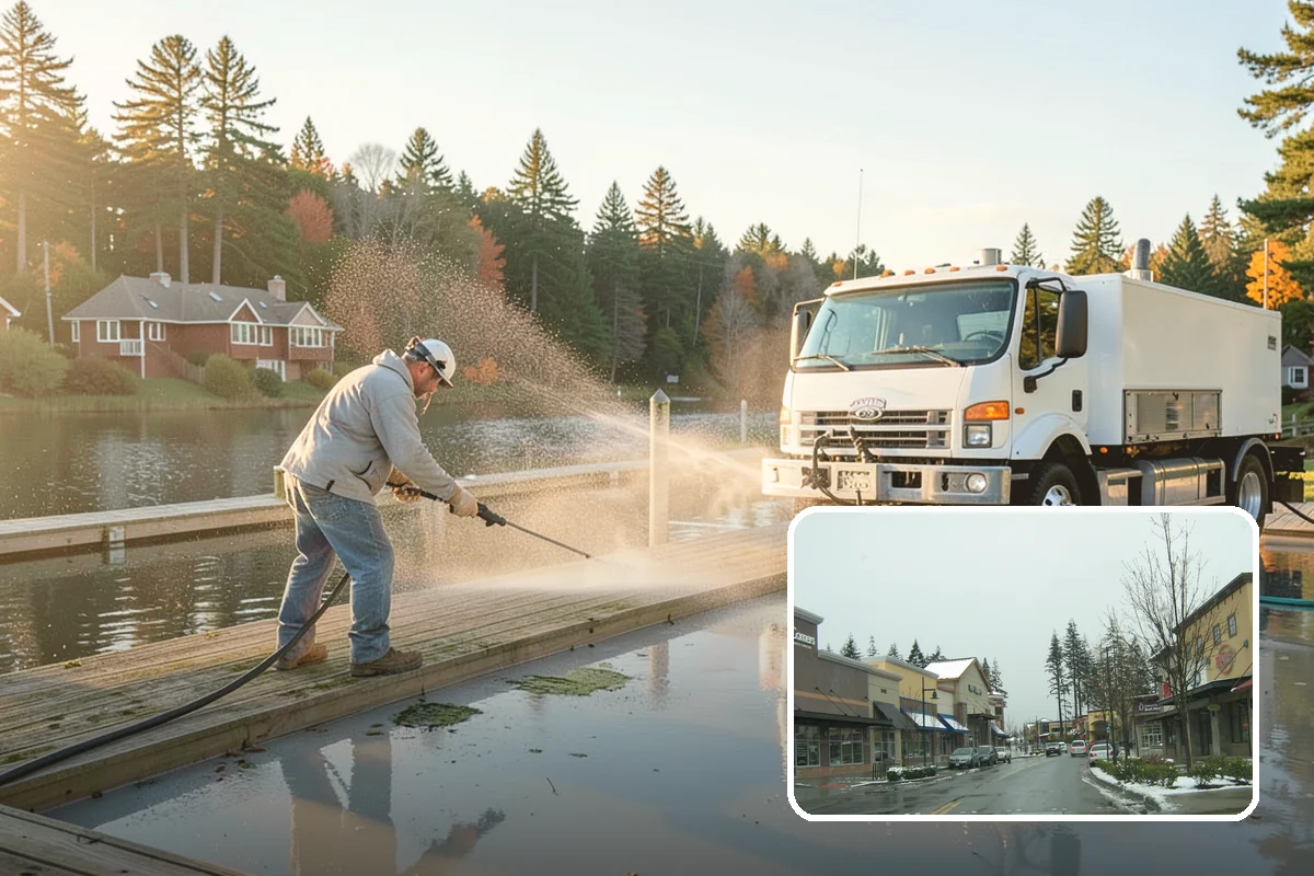 Downspout Cleaning in Mill Creek, Snohomish County, WA - Clears interior clogs of packed needles and grit