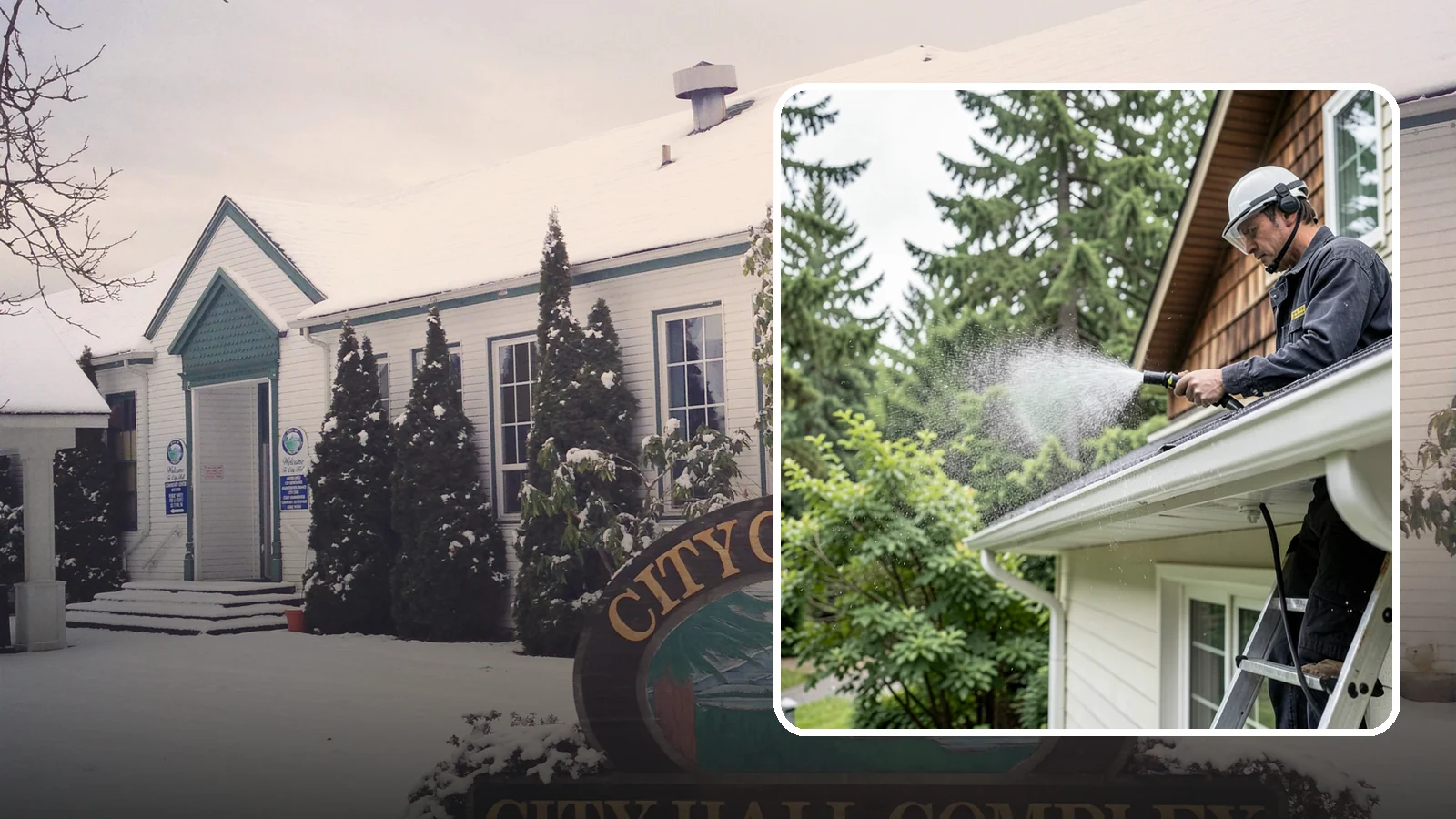 Downspout Cleaning in Pacific, King County, WA - Cleaning of downspout exteriors and interiors so the channels that carry our heavy rain stay clear and presentable.