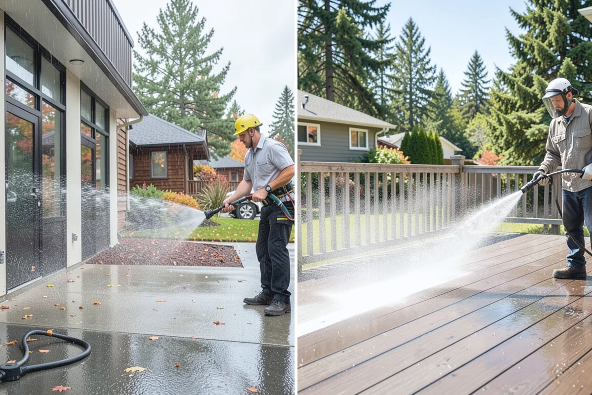 Downspout Cleaning in Redmond, King County, WA - Inspect each downspout for interior blockages
