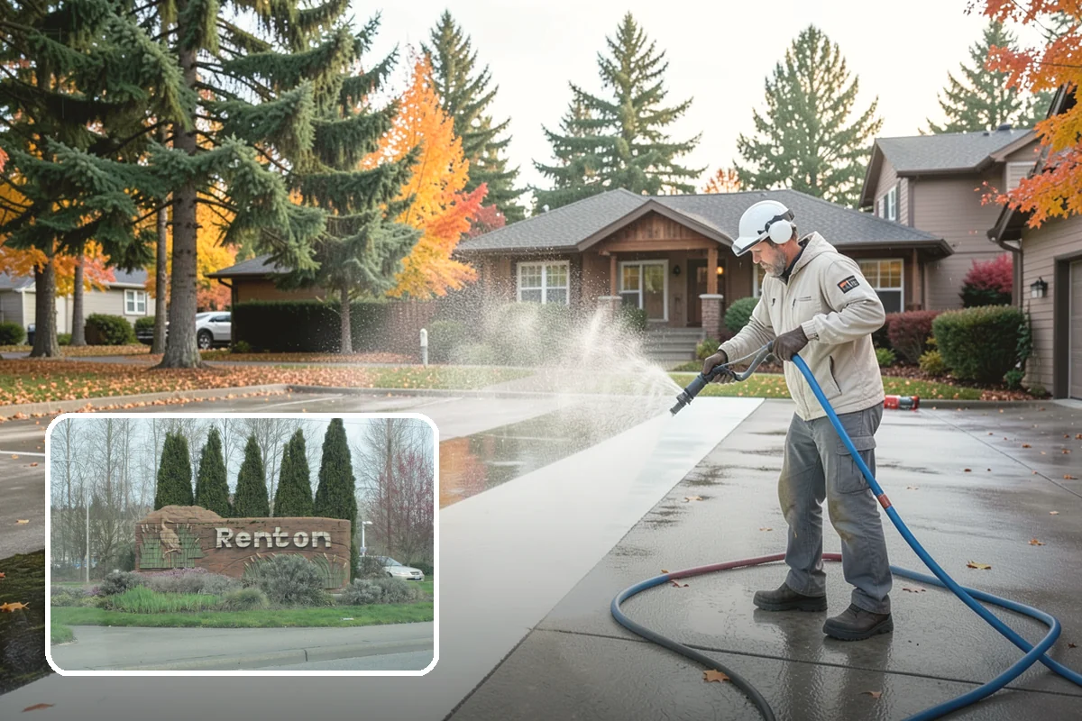 Downspout Cleaning in Renton, King County, WA - Clears interior clogs of packed needles and grit
