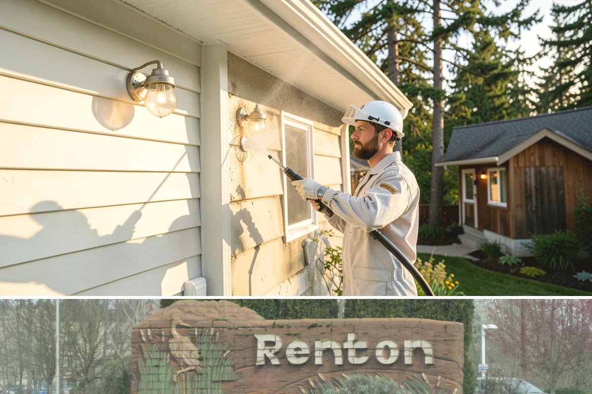 Downspout Cleaning in Renton, King County, WA - Clean downspouts in fall after leaf drop so they carry winter's heavy rain without backing up.