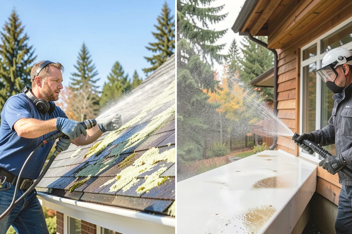 Downspout Cleaning in Ruston, Pierce County, WA - Inspect each downspout for interior blockages