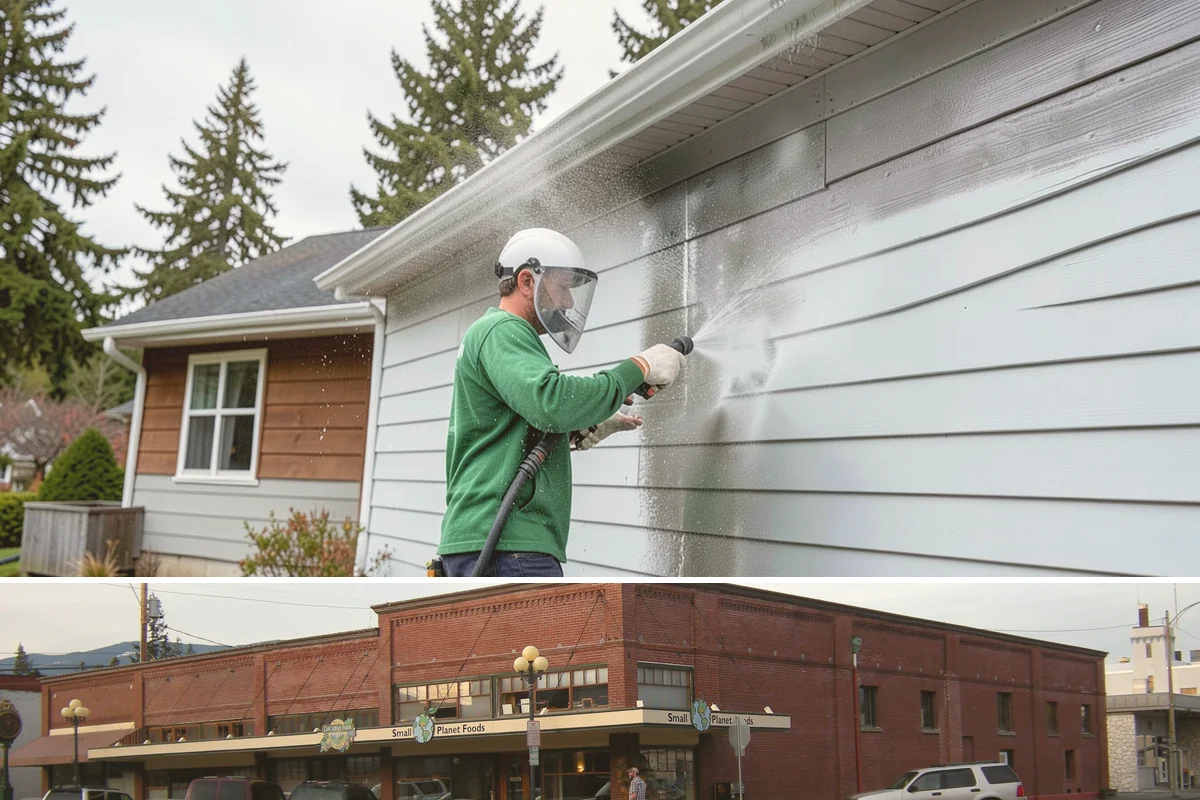 Downspout Cleaning in Sedro-Woolley, Skagit County, WA - Clean downspouts in fall after leaf drop so they carry winter's heavy rain without backing up.