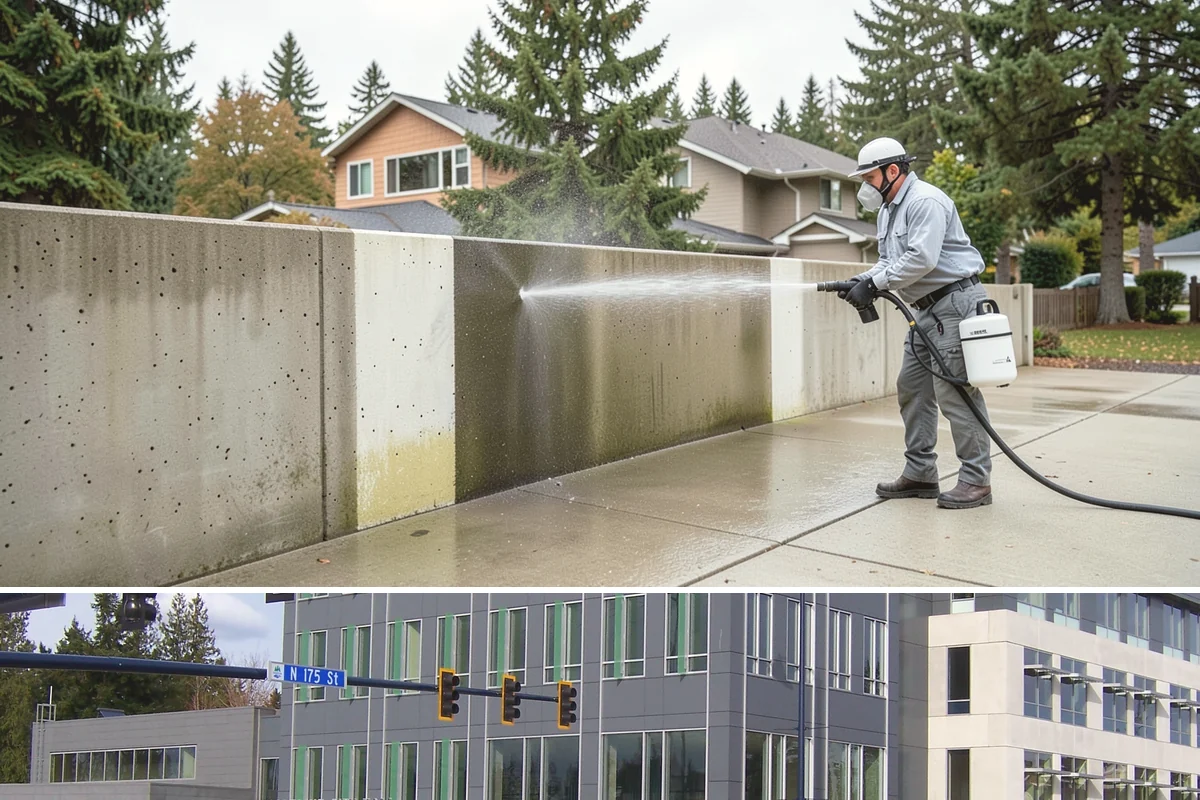 Downspout Cleaning in Shoreline, King County, WA - Clean downspouts in fall after leaf drop so they carry winter's heavy rain without backing up.