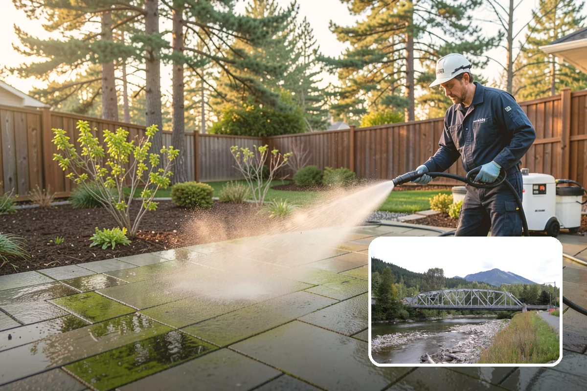 Downspout Cleaning in Skykomish, King County, WA - Clears interior clogs of packed needles and grit