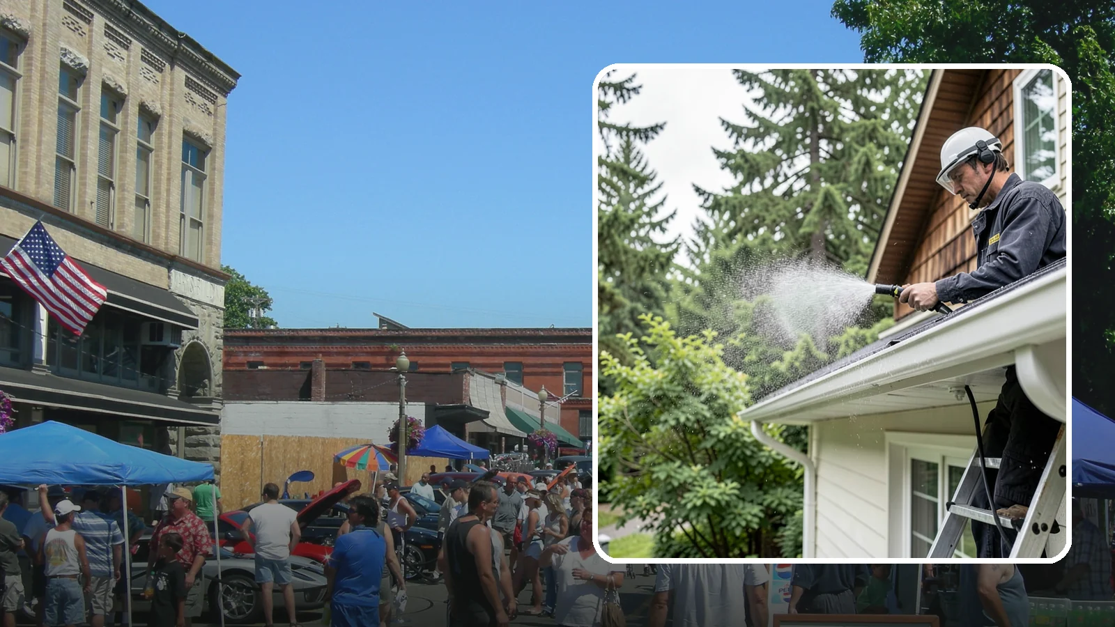 Downspout Cleaning in Snohomish, Snohomish County, WA - Cleaning of downspout exteriors and interiors so the channels that carry our heavy rain stay clear and presentable.