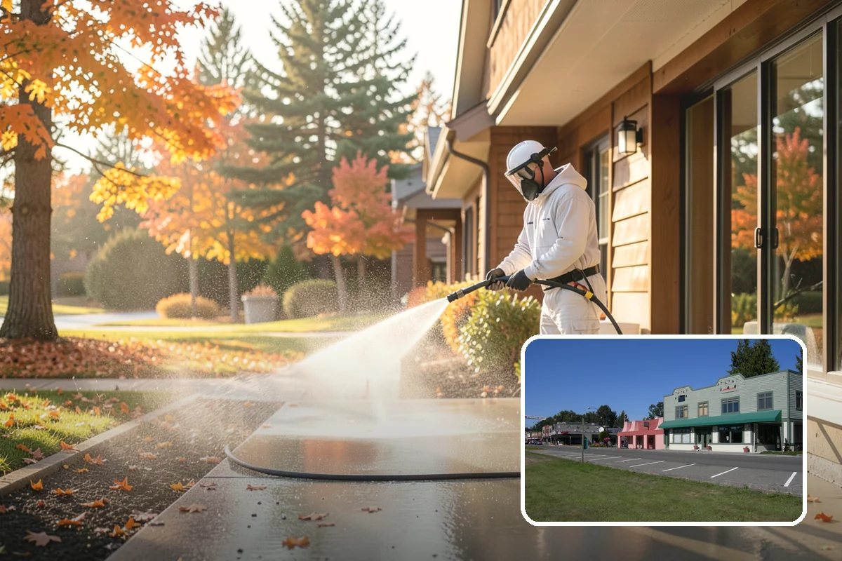 Downspout Cleaning in Snoqualmie, King County, WA - Clears interior clogs of packed needles and grit