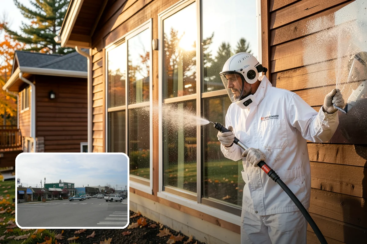 Downspout Cleaning in Stanwood, Snohomish County, WA - Clears interior clogs of packed needles and grit