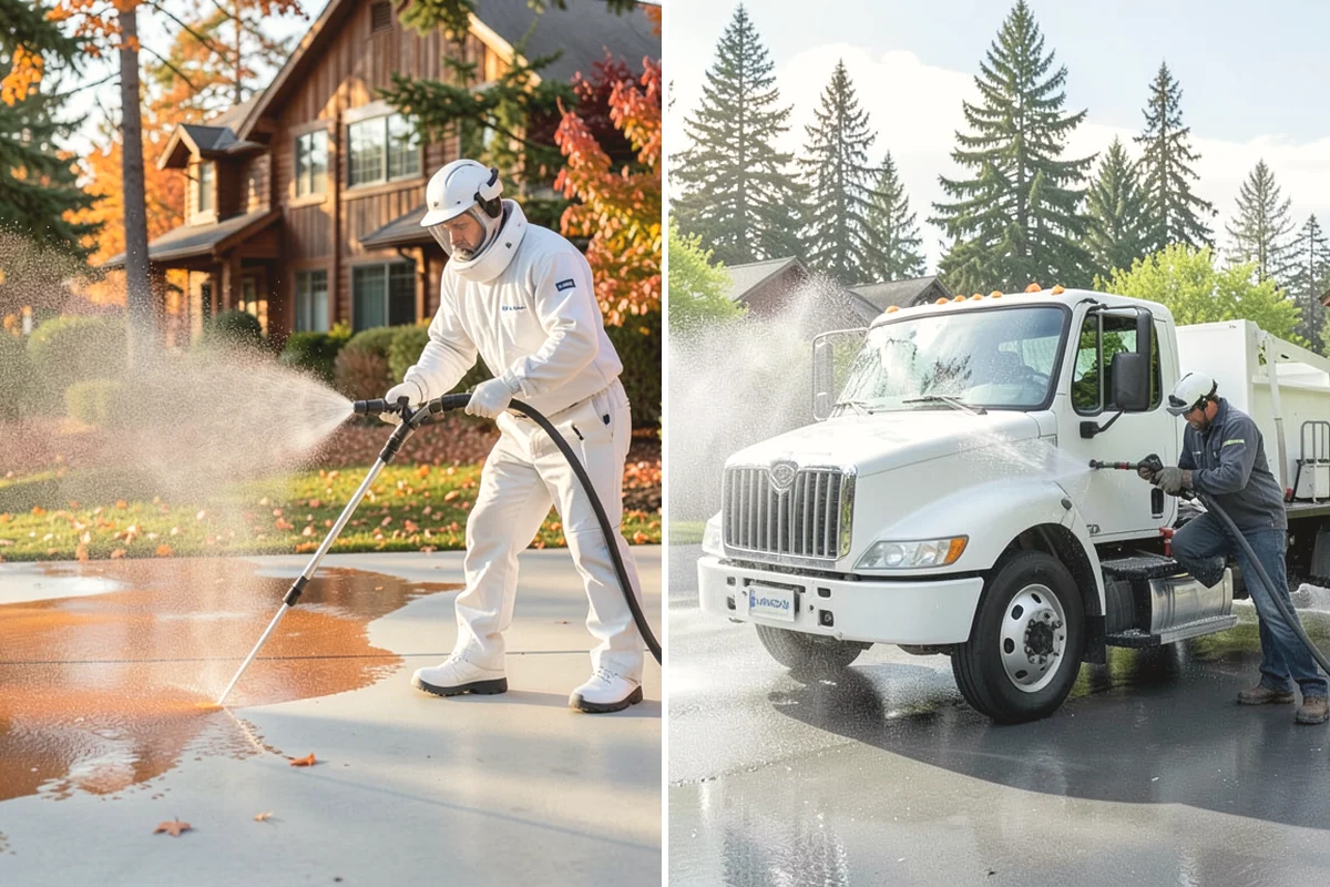 Downspout Cleaning in Steilacoom, Pierce County, WA - Inspect each downspout for interior blockages