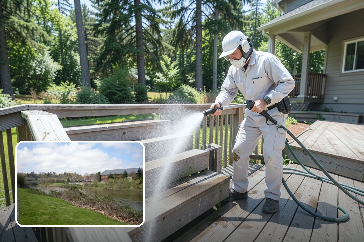 Downspout Cleaning in Tukwila, King County, WA - Clears interior clogs of packed needles and grit