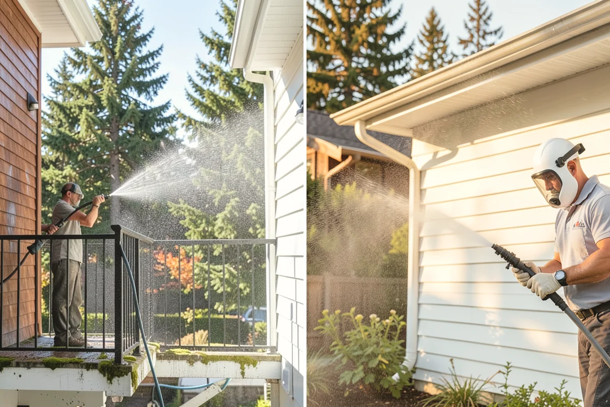 Downspout Cleaning in Tukwila, King County, WA - Inspect each downspout for interior blockages