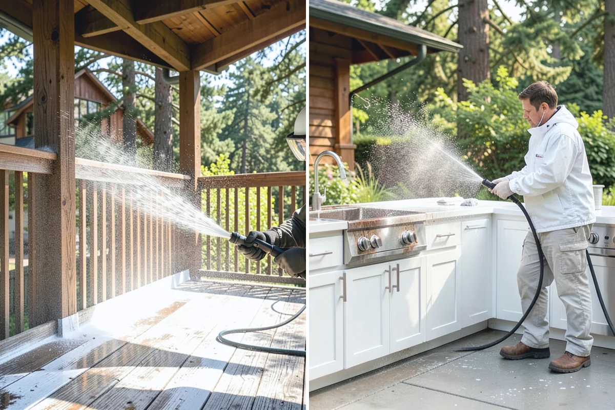 Downspout Cleaning in Wilkeson, Pierce County, WA - Inspect each downspout for interior blockages
