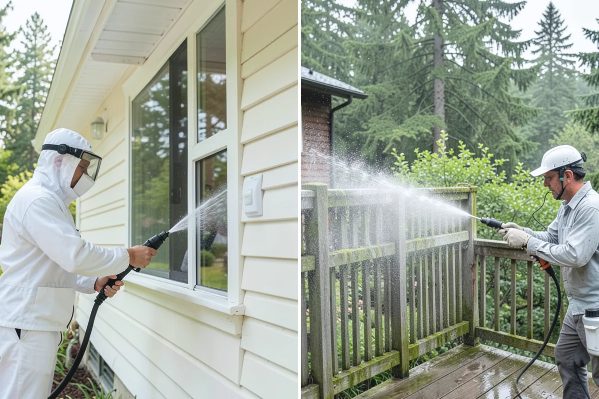 Downspout Cleaning in Woodinville, King County, WA - Inspect each downspout for interior blockages