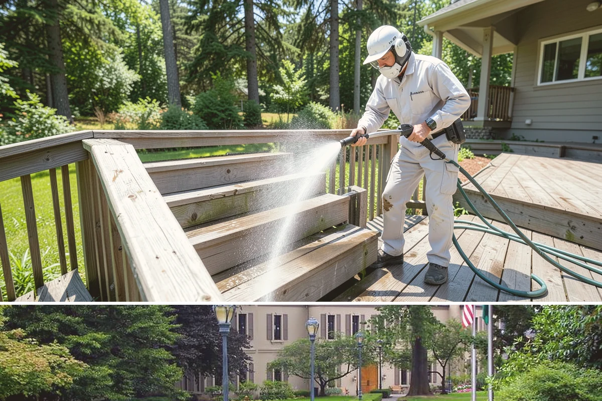 Downspout Cleaning in Woodinville, King County, WA - Clean downspouts in fall after leaf drop so they carry winter's heavy rain without backing up.