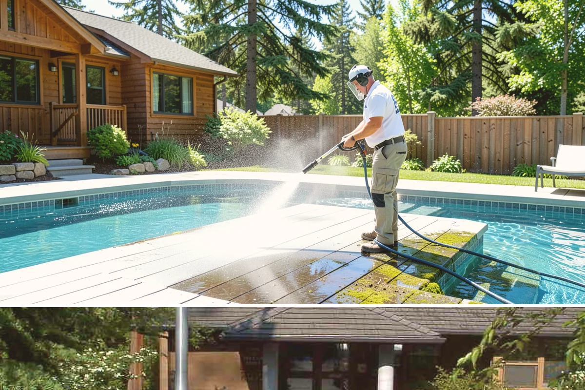 Downspout Cleaning in Yarrow Point, King County, WA - Clean downspouts in fall after leaf drop so they carry winter's heavy rain without backing up.