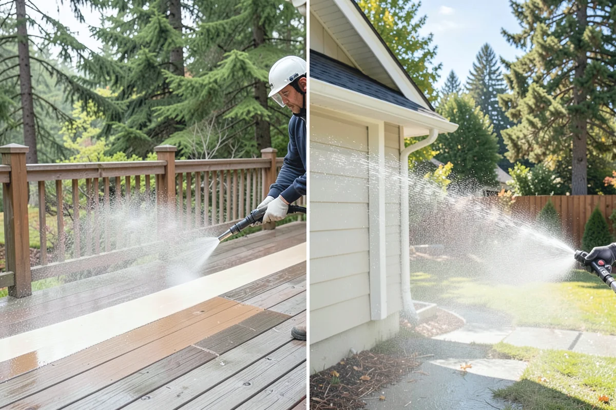 Downspout Flushing in Beaux Arts Village, King County, WA - Identify downspouts with restricted or slow flow