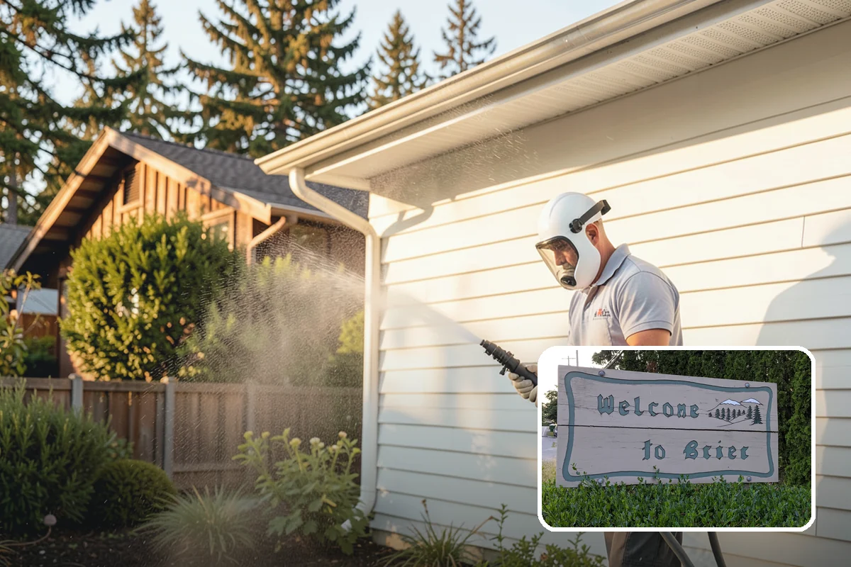 Downspout Flushing in Brier, Snohomish County, WA - Dislodges compacted debris a basic clean-out leaves behind