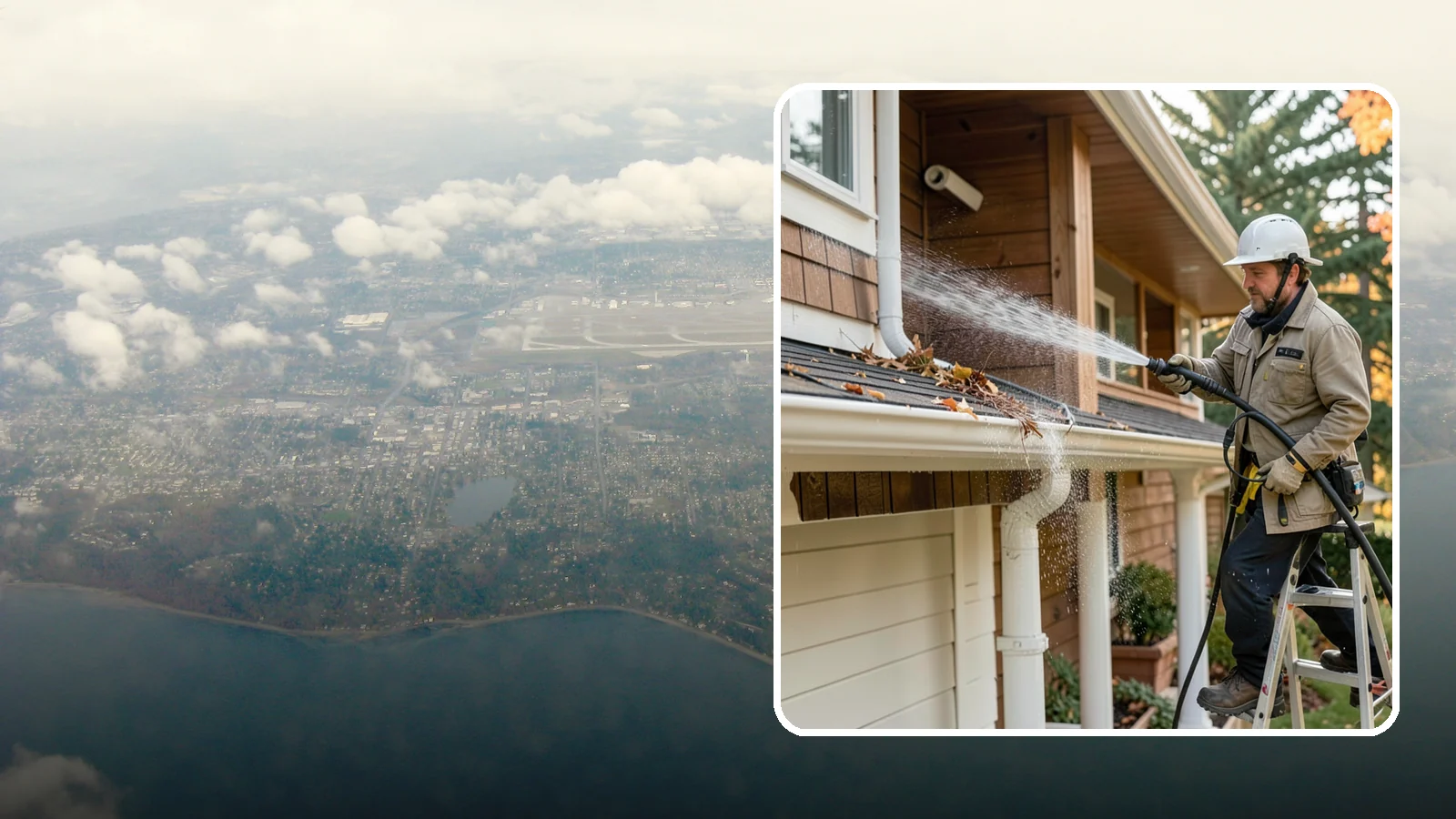 Downspout Flushing in Burien, King County, WA - High-volume flushing that clears packed debris from inside downspouts to restore full drainage capacity.