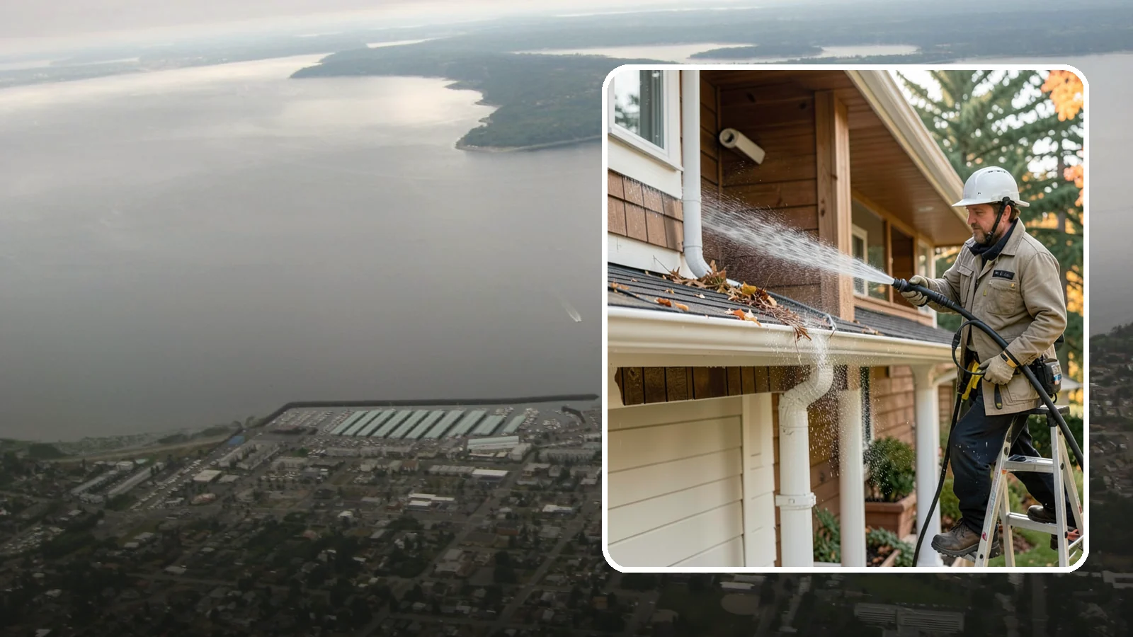 Downspout Flushing in Des Moines, King County, WA - High-volume flushing that clears packed debris from inside downspouts to restore full drainage capacity.