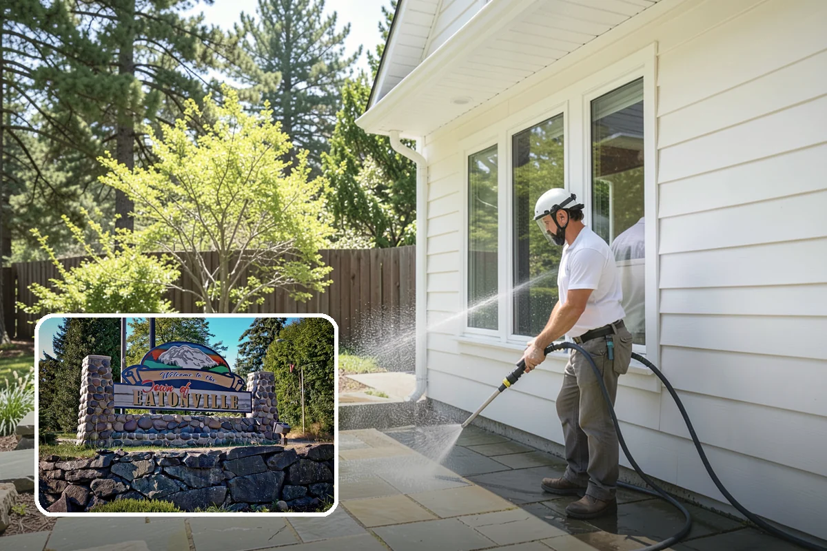 Downspout Flushing in Eatonville, Pierce County, WA - Dislodges compacted debris a basic clean-out leaves behind