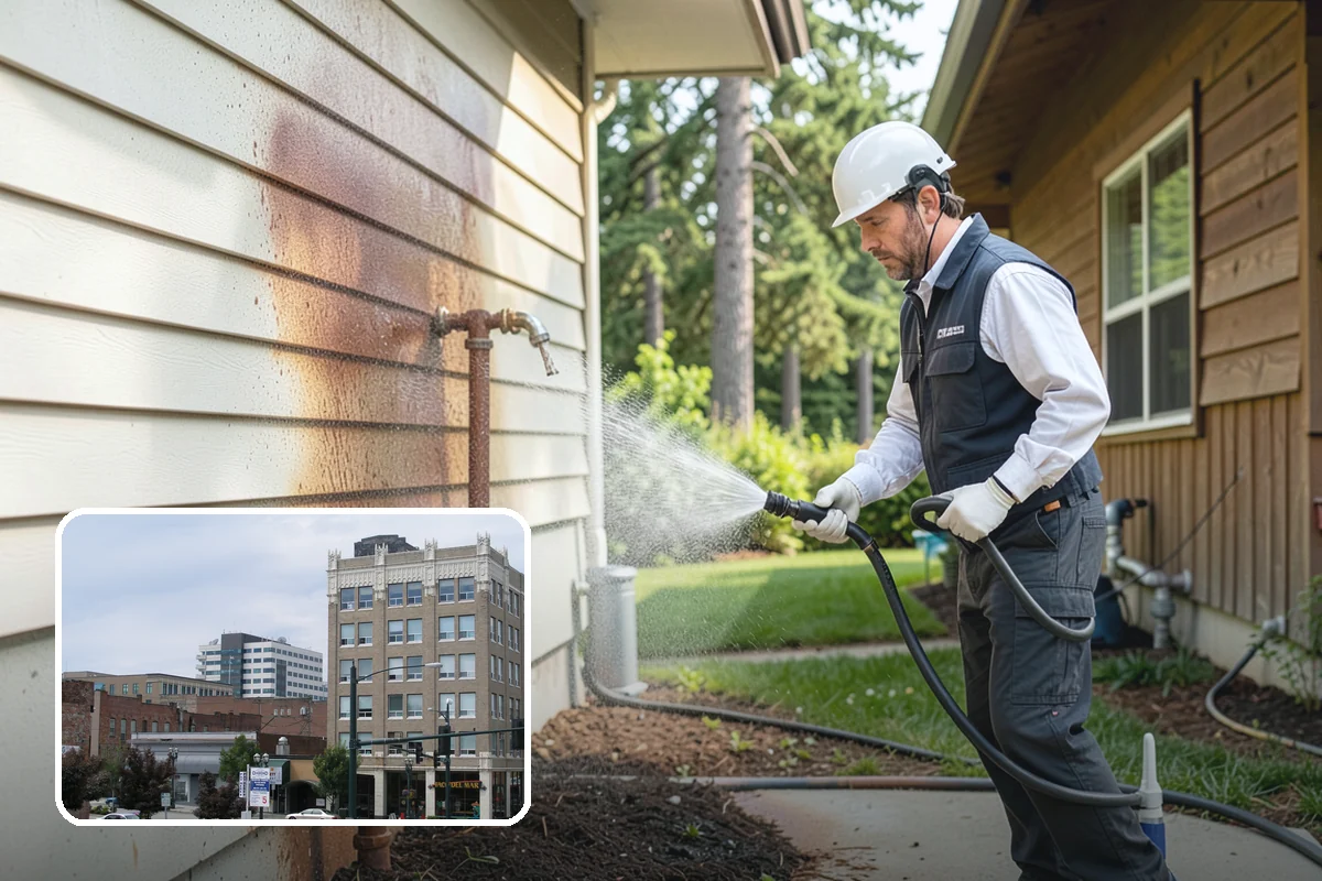 Downspout Flushing in Everett, Snohomish County, WA - Dislodges compacted debris a basic clean-out leaves behind