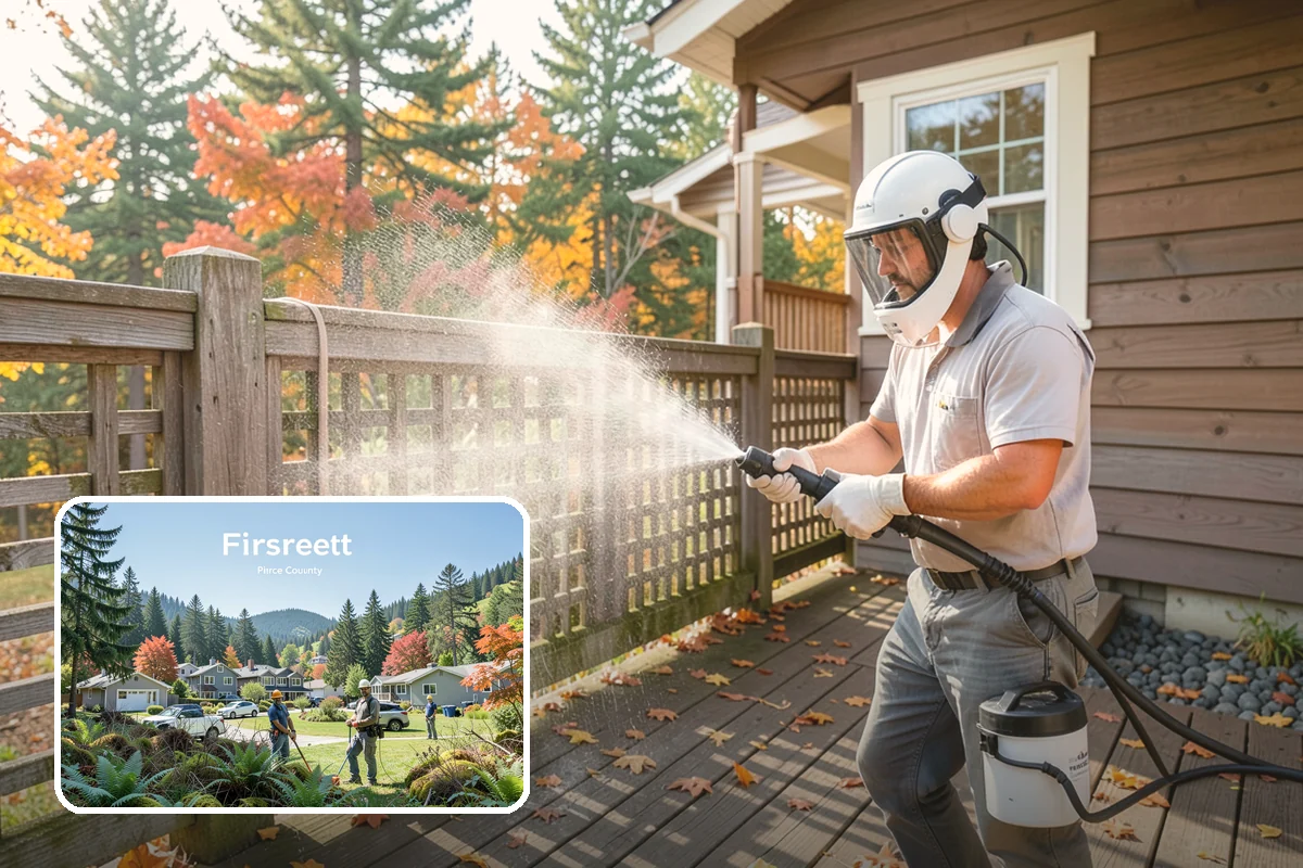 Downspout Flushing in Fircrest, Pierce County, WA - Dislodges compacted debris a basic clean-out leaves behind