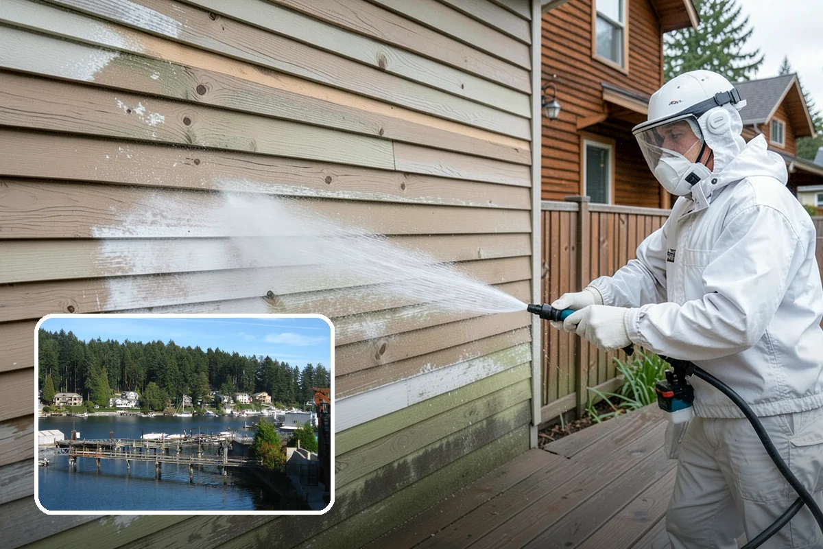 Downspout Flushing in Gig Harbor, Pierce County, WA - Dislodges compacted debris a basic clean-out leaves behind